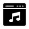 Web page music vector glyph flat icon