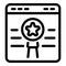 Web page ranking icon, outline style