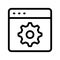 Web page setting vector line icon
