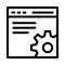 Web page setting vector thin line icon