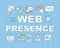 Web presence word concepts banner