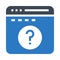 Web question glyphs double color icon