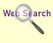 Web Search Text focused with Magnifying Glass Vector