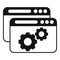 Web secure api icon simple vector. Interface hosting