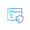 Web security line colourful icon. Data protection concept illustration.