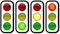Web security traffic ligths buttons
