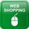 Web shopping button with mouse icon