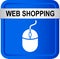 Web shopping button with mouse icon