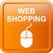 Web shopping button with mouse icon