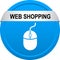 Web shopping button with mouse icon