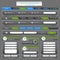 Web site design menu navigation elements with icons set: Navigation menu bars,vector design element eps10 illustration