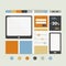 Web site flat design template.