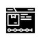 Web site online tracking glyph icon vector illustration