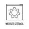 Web site settings icon or logo line art style