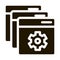 web site settings icon Vector Glyph Illustration