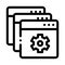 Web site settings icon vector outline illustration