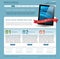 Web site template with touchscreen tablet