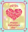 Web sparkly gold banner of 14th February happy valentine`s day wish card or poster for Valentineâ€™s day with decorative heart sha
