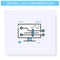 Web streaming data line icon.Editable illustration