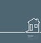 Web template house logo in minimal flat style cleaness line