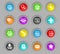 Web tools colored plastic round buttons icon set