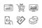 Web traffic, Cross sell and Accepted payment icons set. Finance, Statistics and Pie chart signs. Vector