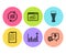 Web traffic, Efficacy and Update data icons set. Checklist, Beer glass and Lightning bolt signs. Vector