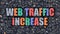 Web Traffic Increase in Multicolor. Doodle Design.