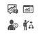 Web traffic, User idea and Accounting icons. Algorithm sign. Website window, Light bulb, Supply and demand. Vector