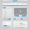 Web UI Controls Elements Gray And Blue On Light Background