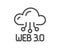 Web3 line icon. Web 3.0 internet technology sign. Vector