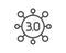 Web3 line icon. Web 3.0 internet technology sign. Vector