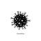WebBacteria Cell vector icon. Coronavirus icon. Bacteria. Coronavirus bacterium, isolated on white background. Bacterium black