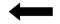 WebBlack large left or backwards pointing solid long arrow icon sketched as vector symbol