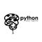 WebBlack python logo template. Black python Monogram