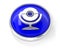 Webcam icon on glossy blue round button