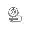 Webcam outline icon. Element of equipment icon for mobile concept and web apps. Thin line Webcam outline icon can be used for web