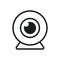 Webcam outline icon, modern minimal flat design style, web camera vector illustration