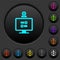 Webcam tweaking dark push buttons with color icons