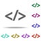 webcode character icon. Elements of web in multi color style icons. Simple icon for websites, web design, mobile app, info