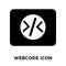 Webcode icon vector isolated on white background, logo concept o