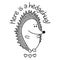 WebHere is a hedgehug! - Cute little hedgehog character.