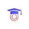 Webinar, distance, online training, education color gradient vector icon