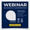 Webinars invite template. Banner live webinar promotion for social media