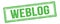 WEBLOG text on green grungy vintage stamp