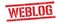 WEBLOG text on red vintage lines stamp