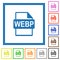 WEBP file format flat framed icons