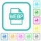 WEBP file format vivid colored flat icons