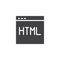 Webpage html code vector icon