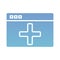 Webpage with medical symbol health online silhouette gradient style